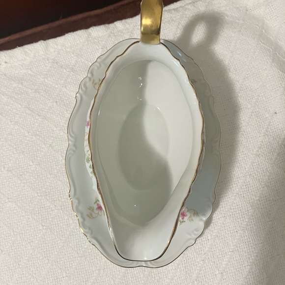 Vintage Edelstein Bavarian Maria Theresia Bianca Pattern 80 yr Anvsry Gravy Bowl - Picture 12 of 14